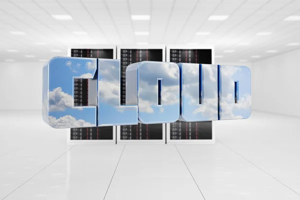 Cloud computing datacenter — Stockfoto