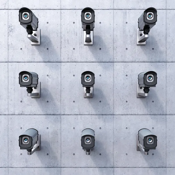 Dokuz güvenlik kameraları — Stok fotoğraf