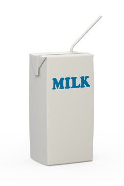 Milk Carton With Straw clipart
