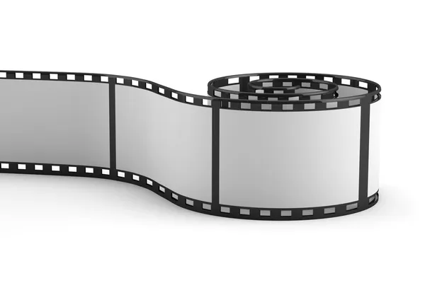 3D rolled out film strip — Stock Photo, Image