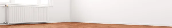 Radiator in empty room — Stock Photo, Image