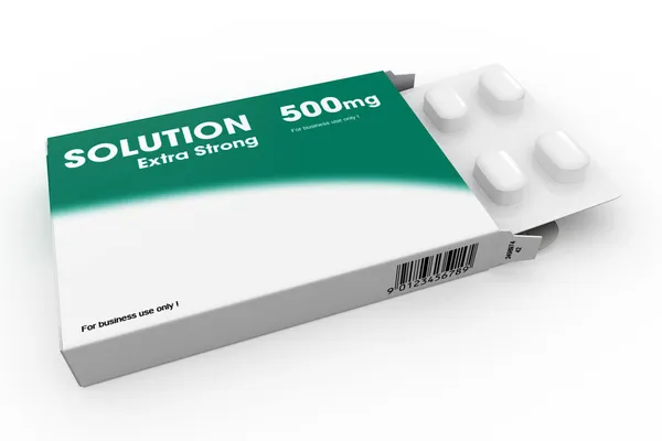 Пакет таблеток решения — стоковое фото