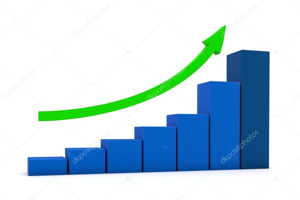 Diagramm with rising arrow Stock Photo by ©fabian19 26833529