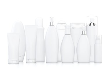 Beyaz Kozmetik Şişeler