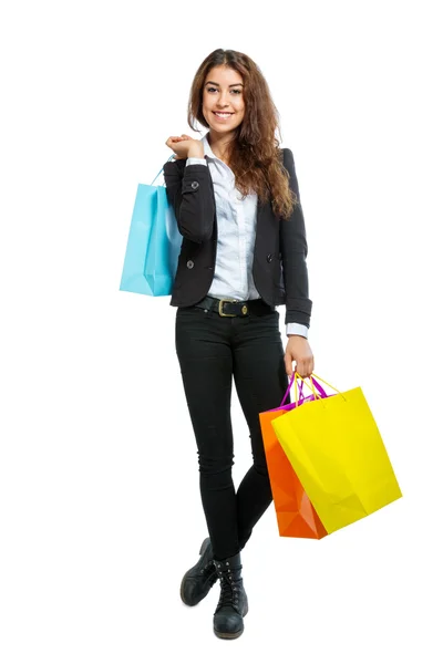 Chica con bolsas de compras —  Fotos de Stock