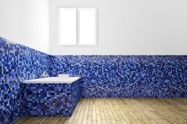 boş banyo önden görünümü