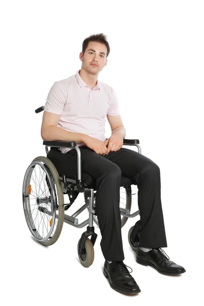 車椅子正面の若い専門家 — ストック写真