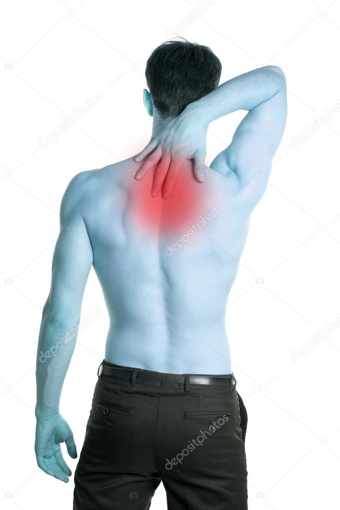 Man with pain in the neck