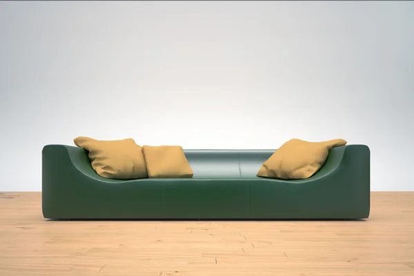 Grön soffa Stockbild