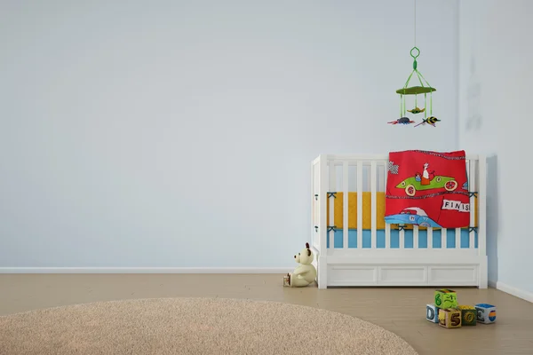 Kinder Spielzimmer mit Bett — Stockfoto