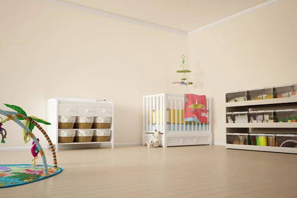 Kids play room with bed — Stock Photo, Image