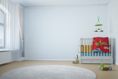 Nursery room with crip clipart