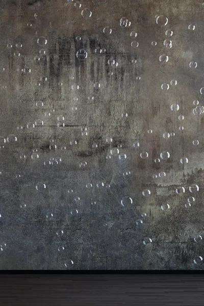 Плавучі мильні бульбашки в зношеному середовищі Стокова Картинка