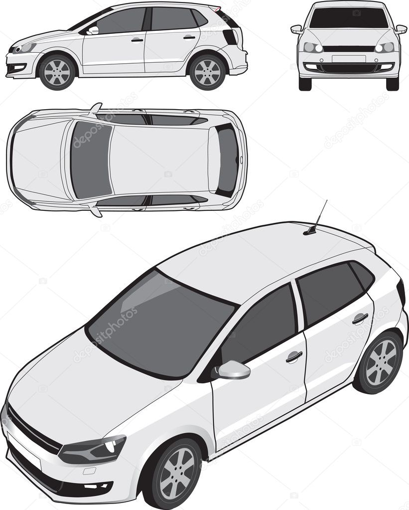 Compact Car multiple views