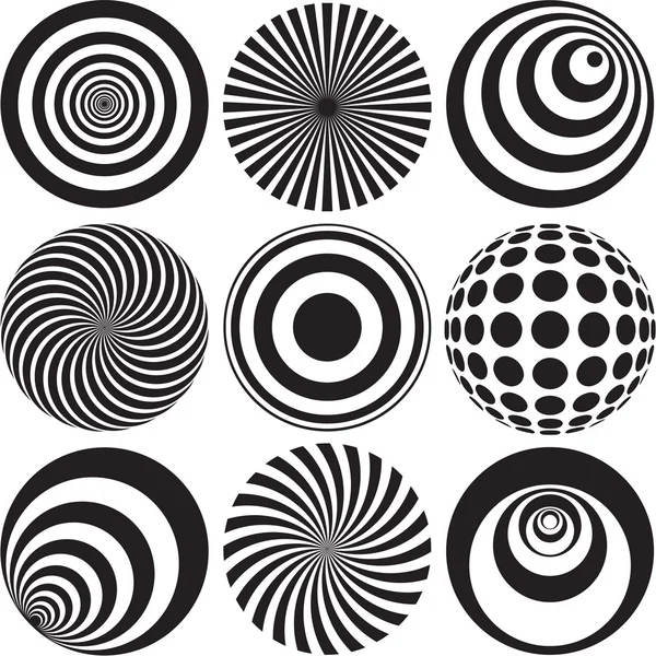 Black and white Optical Art — Stock Vector