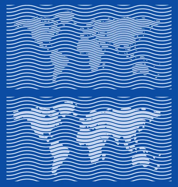 Guilloche Dünya Haritası Tasarımı