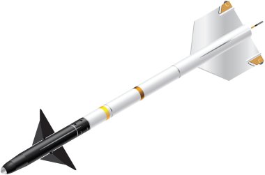 Isometric Sidewinder Missile clipart