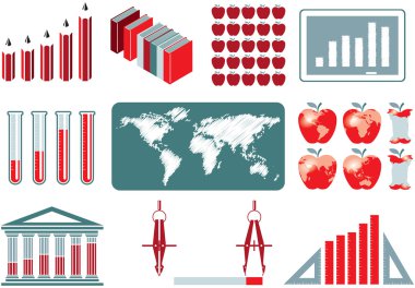 Eğitim infographics koleksiyonu