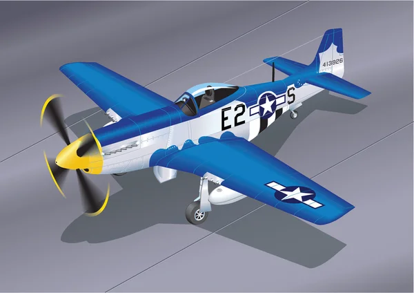P-51 Mustang 'Easy 2 Sugar' — Stock Vector
