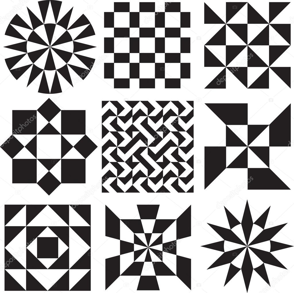 Geometric Patterns in Black and White