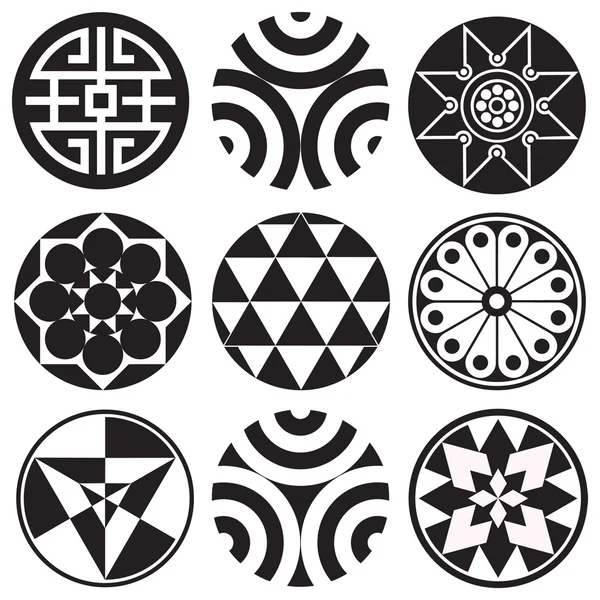 Round Design Elements — Stock Vector