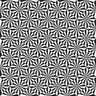 Dikişsiz siyah-beyaz sanat deco vektör desen doku duvar kağıdı