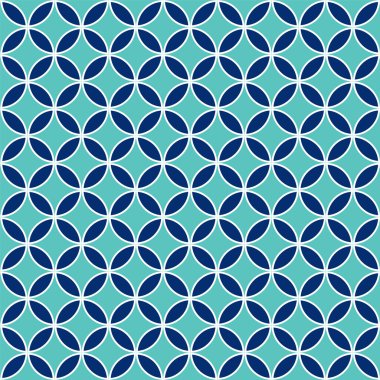 Kusursuz Kesişen Geometrik Vintage Çember Deseni