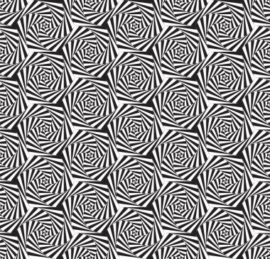 Dikişsiz op art altıgen sarmal desen doku arka plan duvar kağıdı