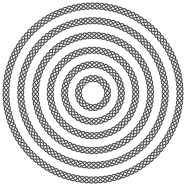Châssis Circulaire Rond Nœuds Celtiques Dans Une Gamme Tailles — Image vectorielle
