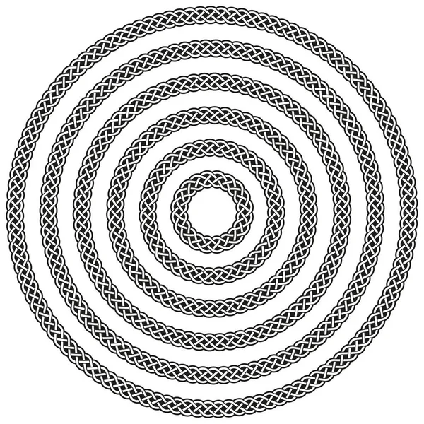 Châssis Circulaire Rond Nœuds Celtiques Dans Une Gamme Tailles — Image vectorielle