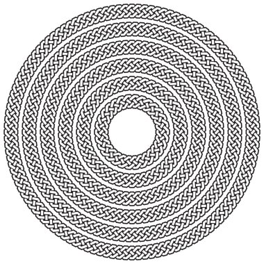 Kelt düğümü dairesel kenarlık çerçevesini çeşitli boyutlarda yuvarlar.