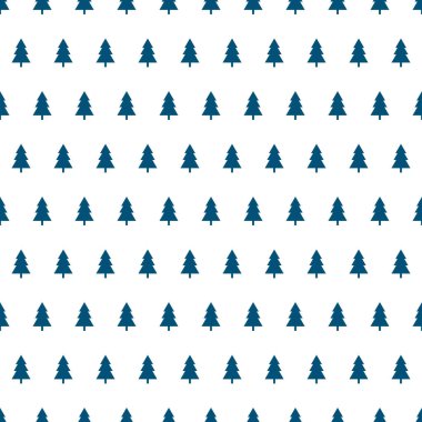 Kusursuz bir Noel ambalaj kağıdı deseni. Noel ağacı deseni.