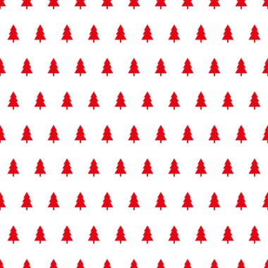 Kusursuz bir Noel ambalaj kağıdı deseni. Noel ağacı deseni.