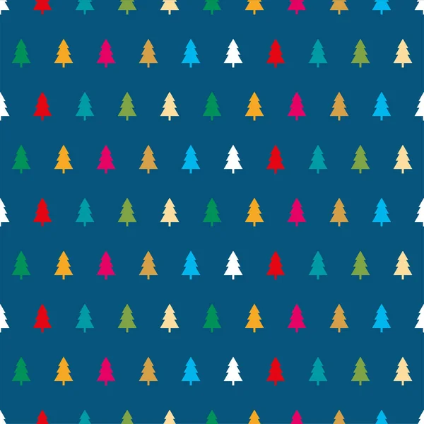Padrão Papel Embrulho Natal Sem Costura Padrão Árvore Natal Ilustração De Stock