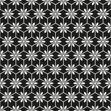 Kusursuz soyut geometrik çiçek deseni arkaplanı