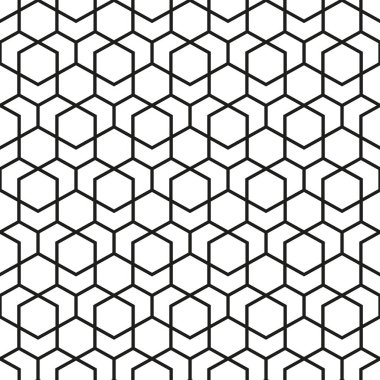 Seamless hexagonal mesh abstract geometric pattern background