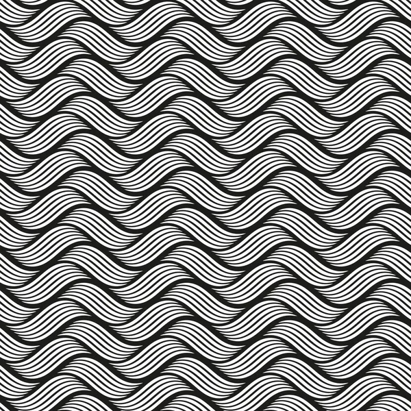 Seamless Wavy Line Pattern Background — Stock Vector