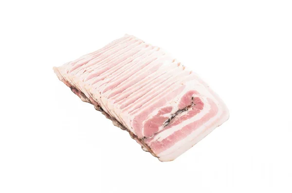 Fylld Pressad Bacon Med Mejram Skivad Isolerad Vit Bakgrund Traditionella — Stockfoto