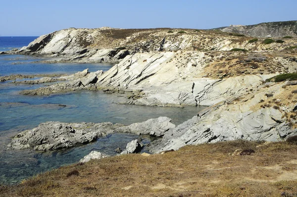 Skały na plaży Stintino — Zdjęcie stockowe