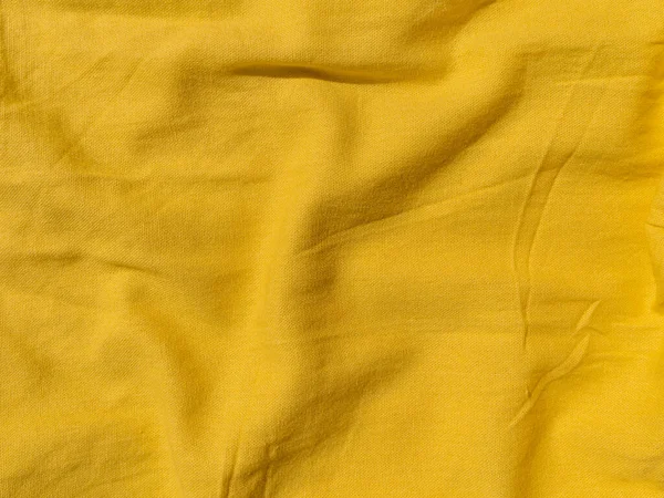 Sarı Keten Kumaş Desenli Yazlık Soyut Tasarım Dalgalı Doğal Tekstil — Stok fotoğraf