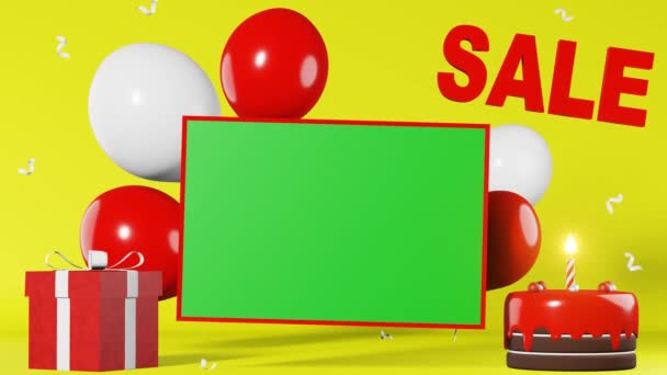 Sale Text Discount Banner Chroma Key Mockup Hot Offer Best — Stock Video