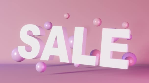 Продаж Тексту Знижкою Банер Гаряча Пропозиція Найкраща Ціна Анімація Рожевий — стокове відео