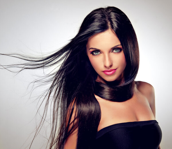 Beautiful woman with long hair