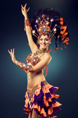 dansöz karnaval renkli elbise