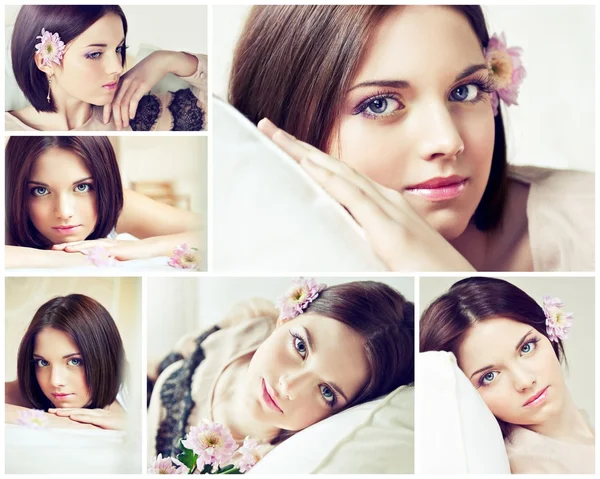 Woman on the bed — Stock Photo, Image