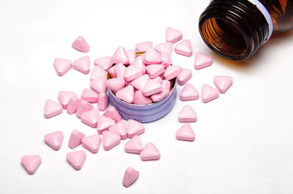 Medycyna Różowe tabletki — Zdjęcie stockowe