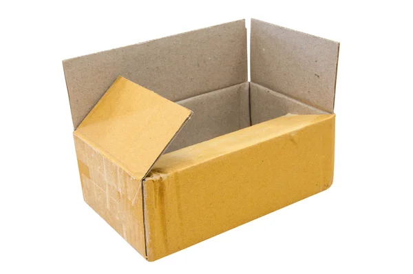 Caja de cartón con tapa abierta — Foto de Stock