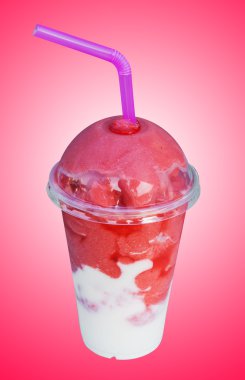 Smoothies çilekli yoğurt.