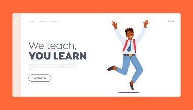 Okul İniş Şablonu 'na dönüyoruz. Çocukluk, Özgürlük Konsepti. Mutlu Öğrenciler Zıplıyor, Öğrenci Çocuk Oynuyor