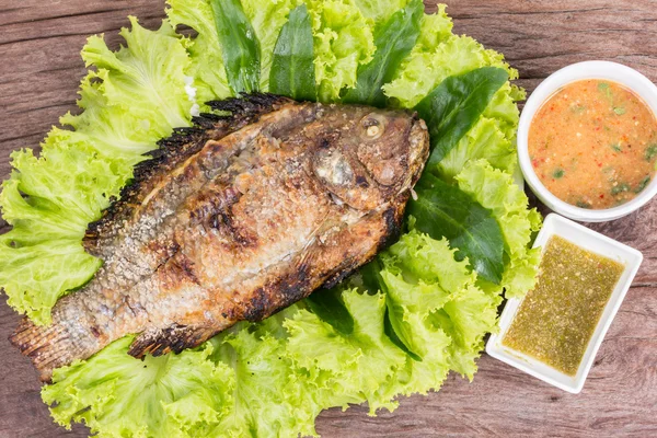 Соленая рыба-гриль в Таиланде — стоковое фото